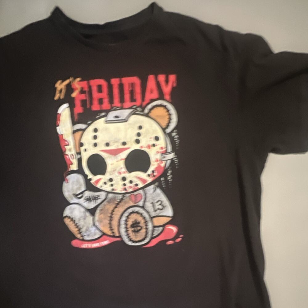 3Forty Inc. Friday the 13th Jason Voorhees Black Short Sleeve T-Shirt XL